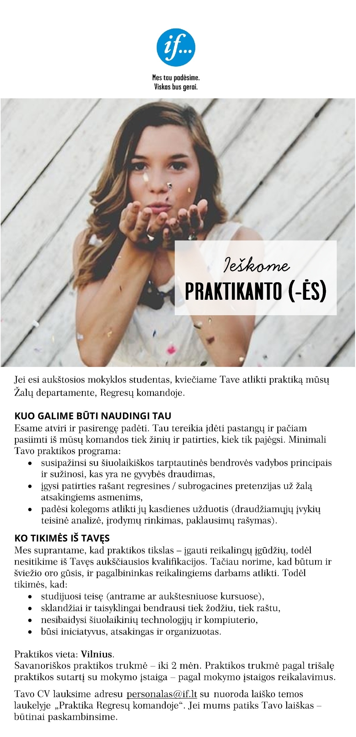 If P&C Insurance AS filialas Praktikantas (ė) Regresų komandoje